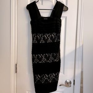 Black dress with nude inserts